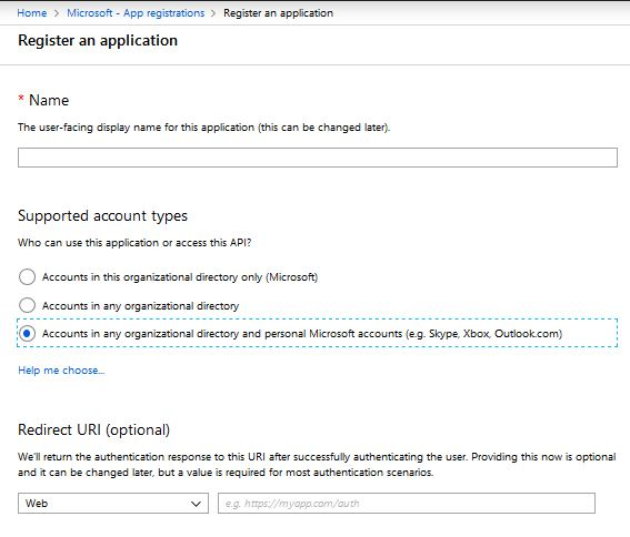 Alkalmazás regisztrálását bemutató képernyőkép.