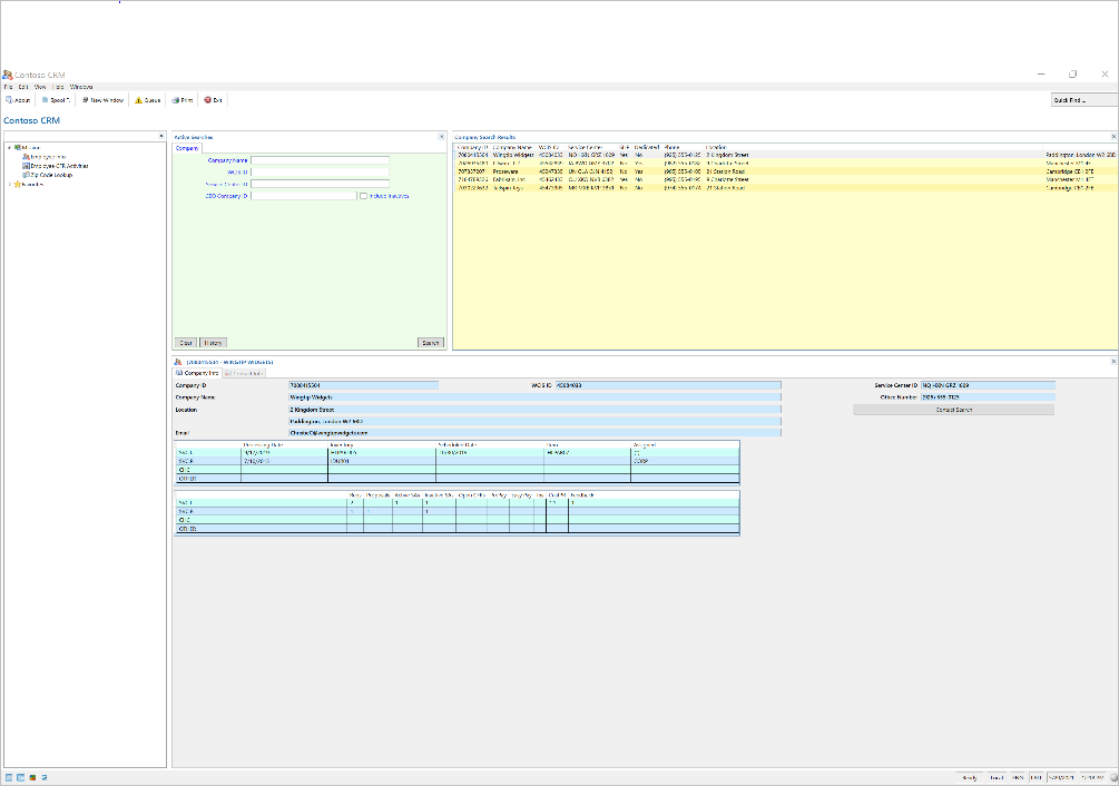 Képernyőkép a Contoso alkalmazásról.