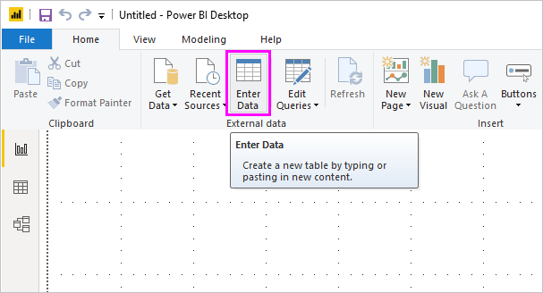 Adatok közvetlen bevitele a Power BI Desktopba - Power BI | Microsoft Learn