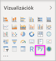 Screenshot that shows the Python option in Visualizations.