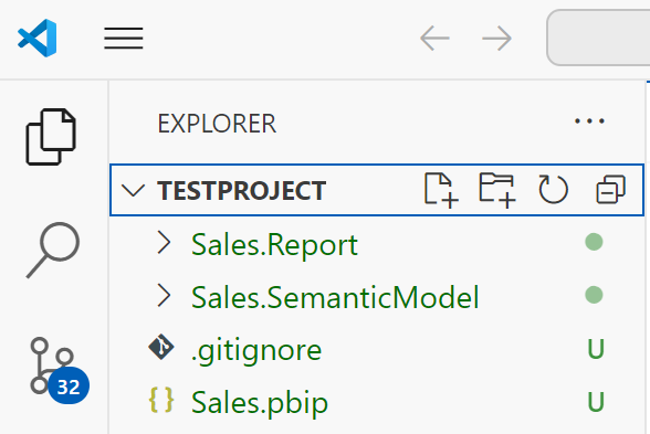 A PBIP VS Code-ban való mentésének képernyőképe.