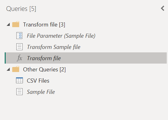 A Lekérdezések panel függvénycsoportjának képernyőképe.