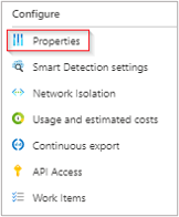 Képernyőkép a Tulajdonságok a Konfigurált címsor alatt.