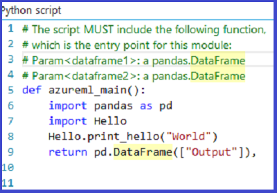 Felhasználó által definiált Python-kód zip-fájlként feltöltve