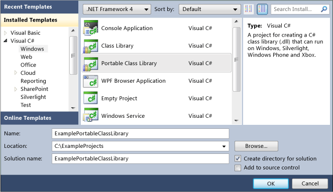 Select Portable Library project