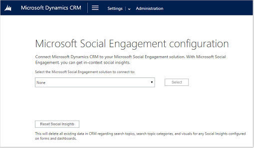 Microsoft Social Engagement konfiguráció