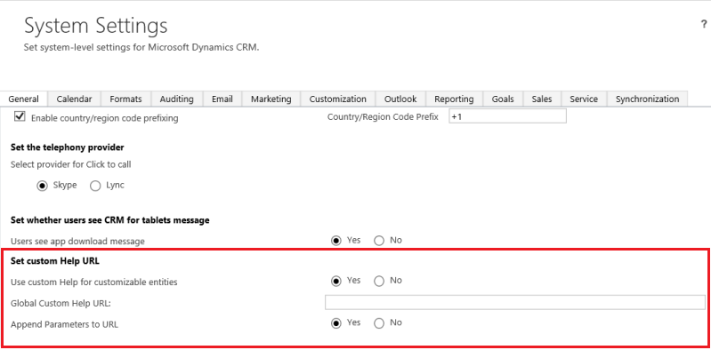 Global custom Help in Dynamics CRM