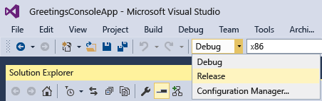 C++IDE_ChangingBuildtoRelease Build a release version of the application
