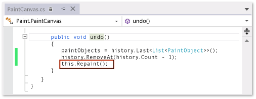 CodeMapStoryboardPaint14 Code map - Add missing method call