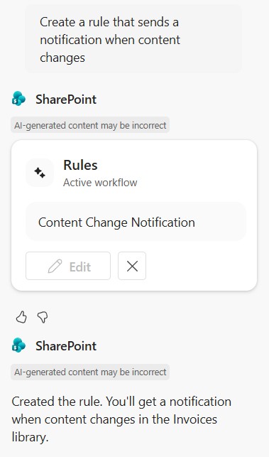 Create a rule from the suggested prompt