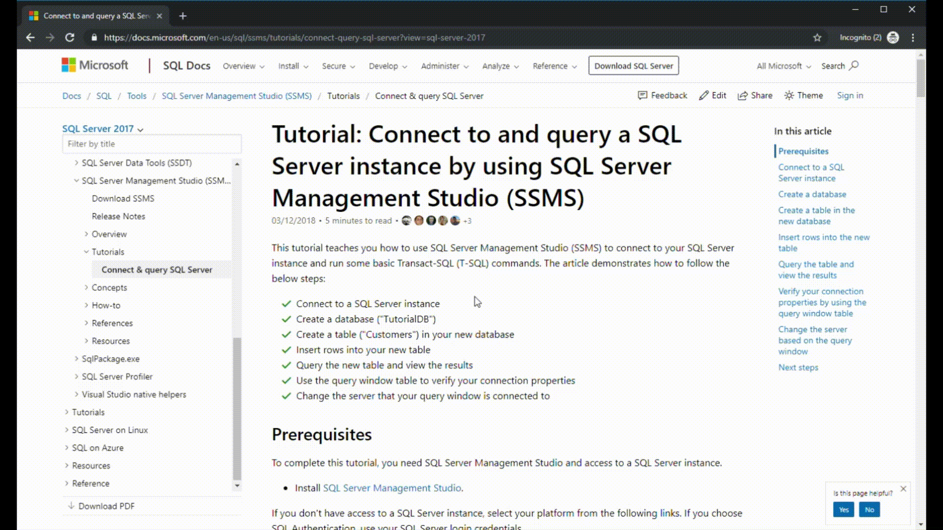 Képernyőkép a jobb oldali navigációról.