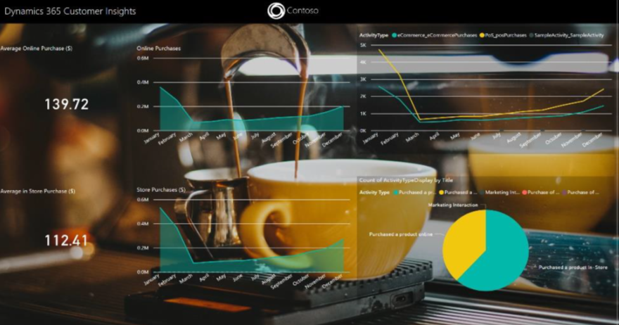 Screenshot that shows Customer Insights - Data in Power BI.