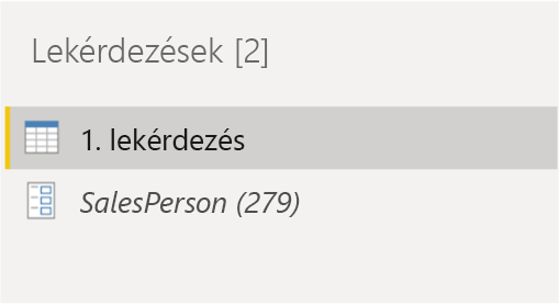 Új lekérdezés a paraméterhez