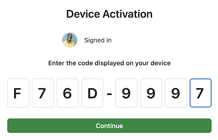 Képernyőkép az Eszközaktiválás panelről.
