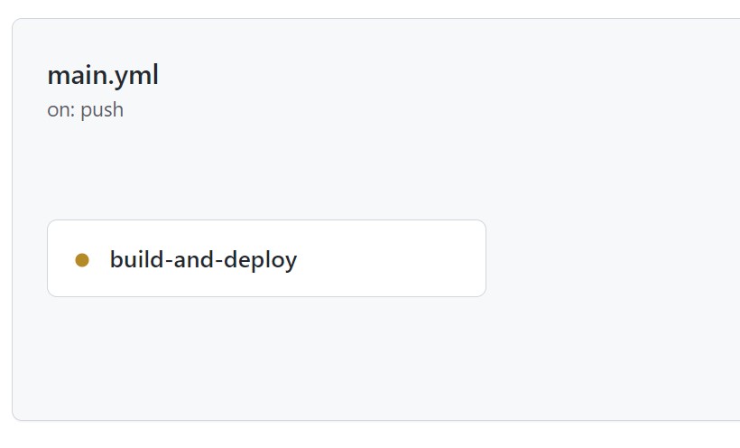 Képernyőkép a GitHub-művelet futásáról és üzembe helyezéséről.