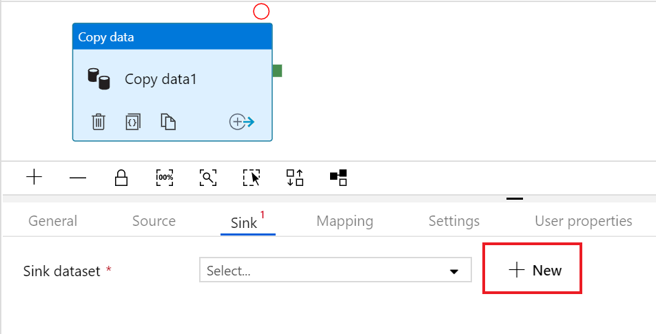 Defining a data sink in the Copy Activity