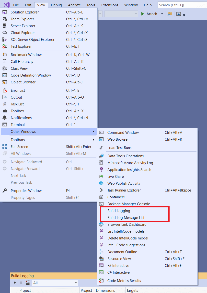 Egyéb Windows menü