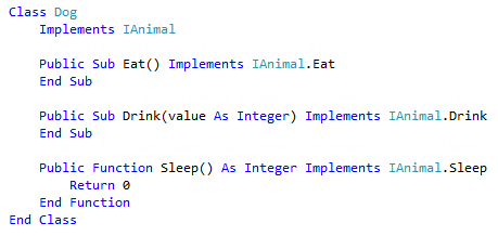  Eredményosztály képernyőképe – Visual Basic.