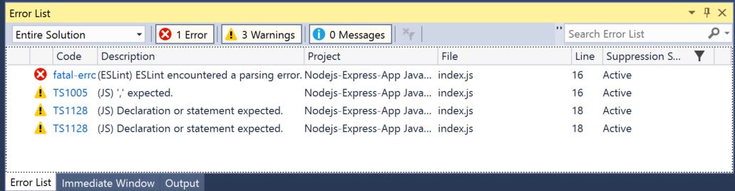 Hibalista megtekintése