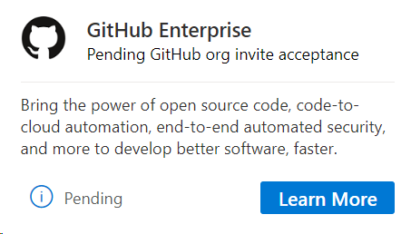 GitHub Enterprise függőben lévő meghívás-elfogadási