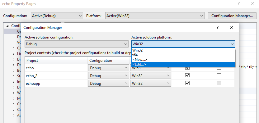 Képernyőkép a Configuration Manager párbeszédpanelről az Aktív megoldás platform legördülő listájában kiemelt Új lehetőséggel.
