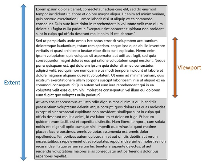 A nézetablakon vagy a vezérlőelem látható területén túlnyúló szövegblokk.