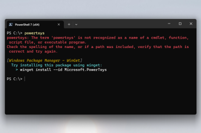 Képernyőkép a Command Not Found PowerToys segédprogramról Windows.