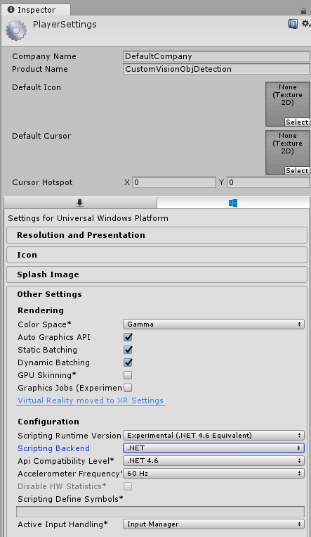 Képernyőkép a .NET 4.6-ra beállított API-kompatibilitási szint beállításról.