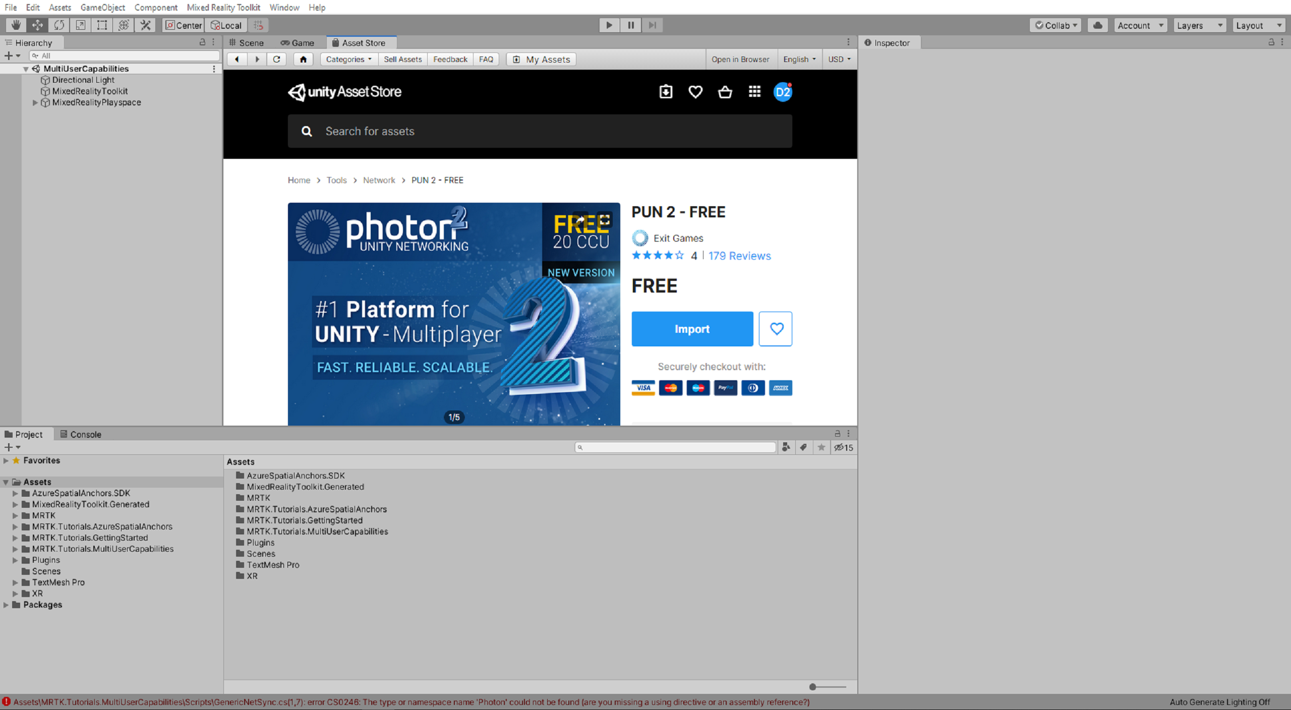 Unity Asset Store pun 2-vel – ingyenes