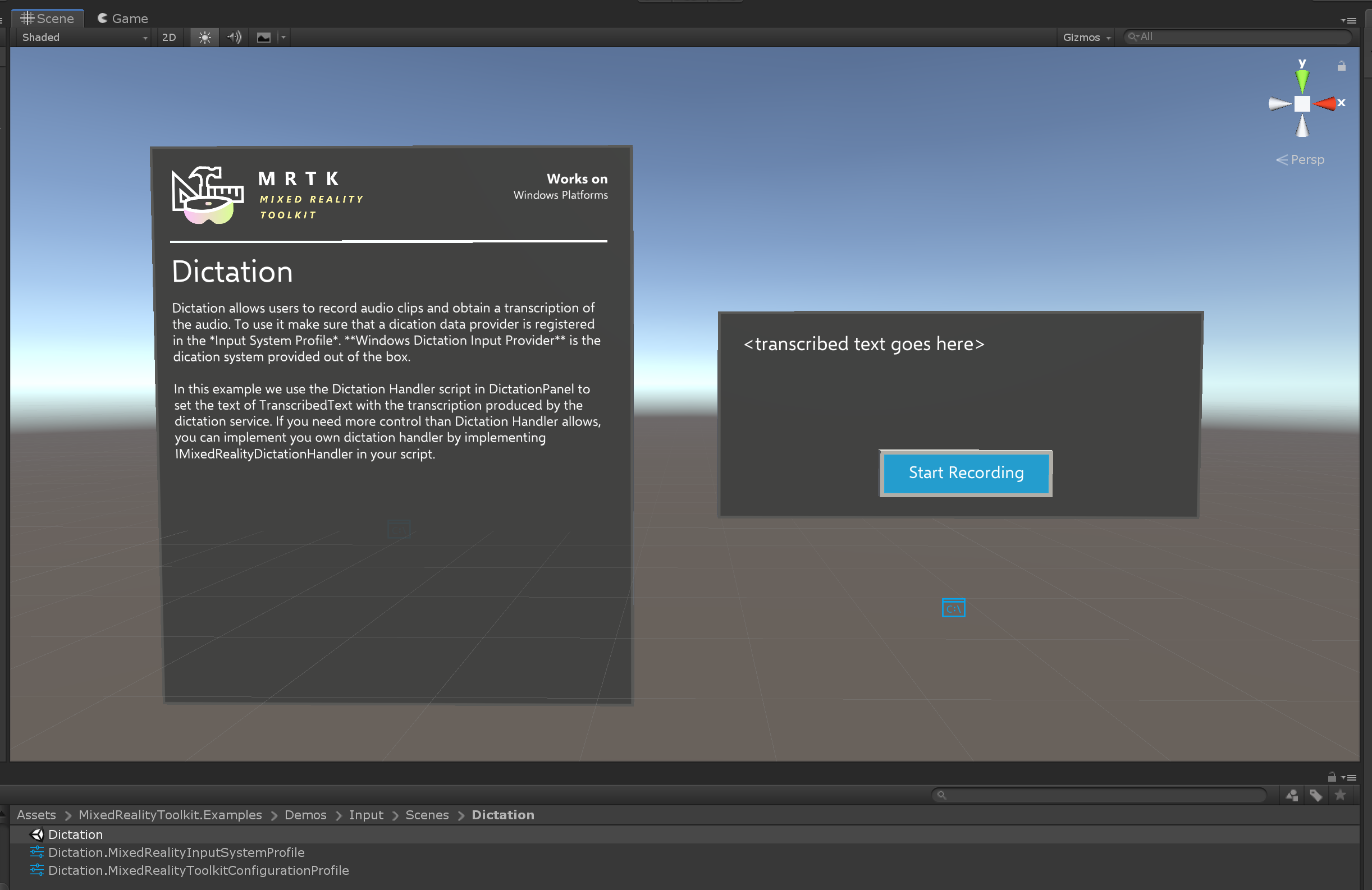 Diktálási bemutató