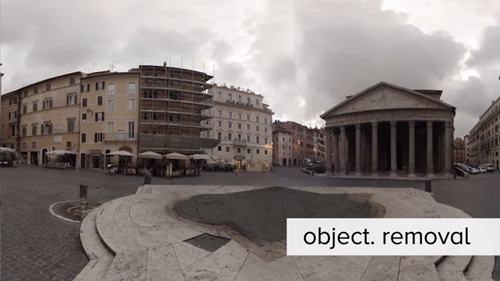 Pantheon felvétel a szökőkút eltávolítva. Ezt egy 3D-s objektum váltja fel.