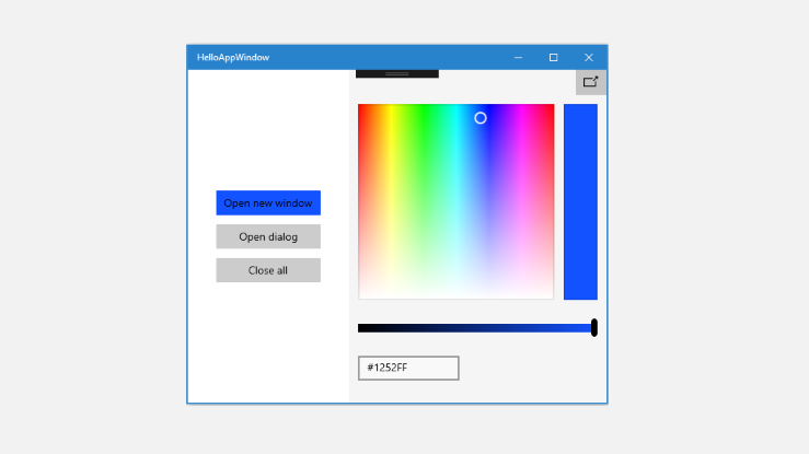 Mintaalkalmazás egyetlen ablakkal
