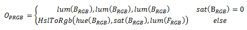 Fénykeverés effektus matematikai képlete.