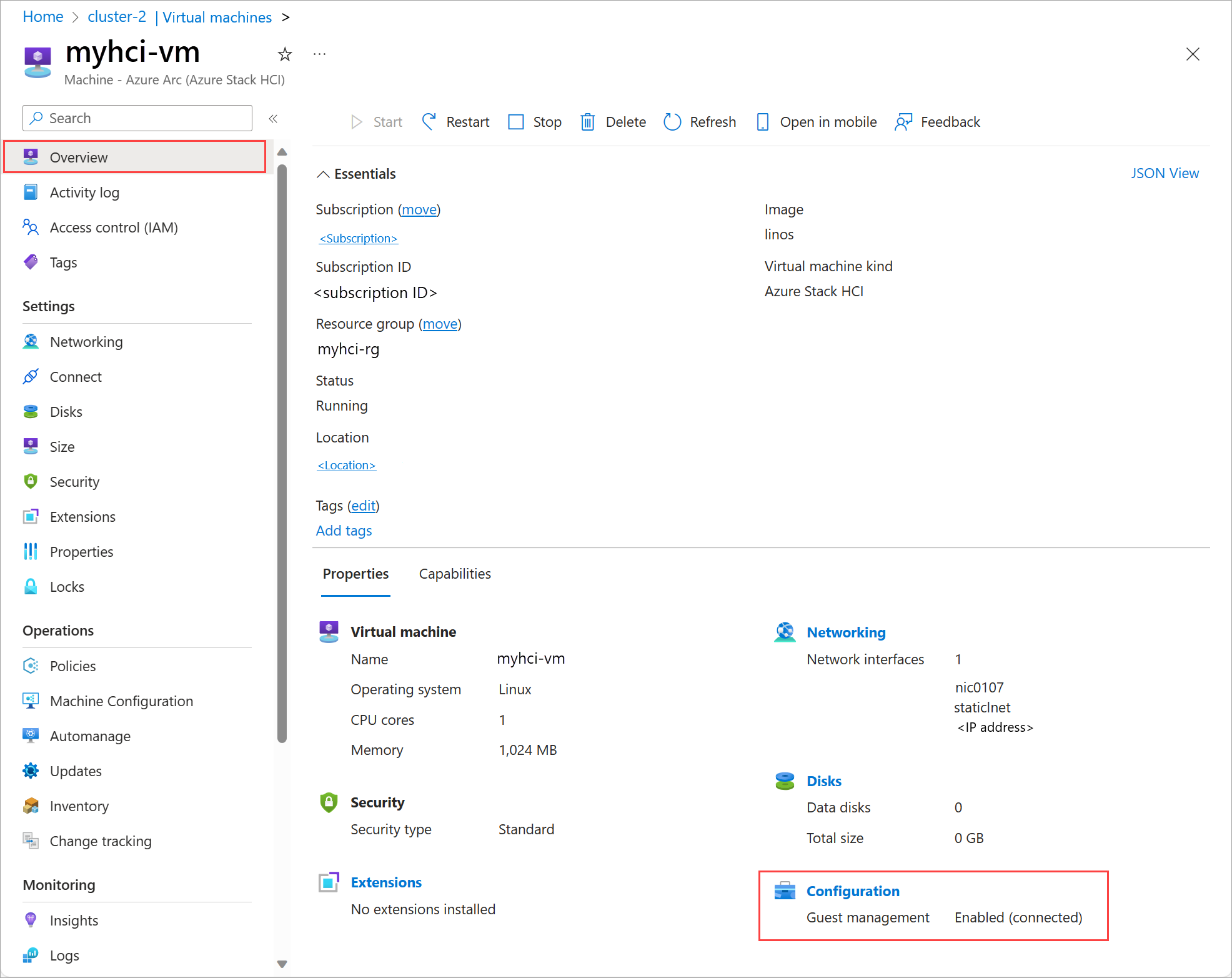 Cuplikan layar memperlihatkan cara Membuat VM menggunakan gambar Windows VM.