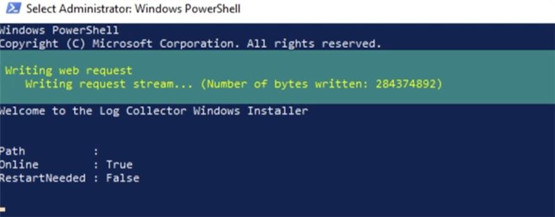 Run PowerShell command again.