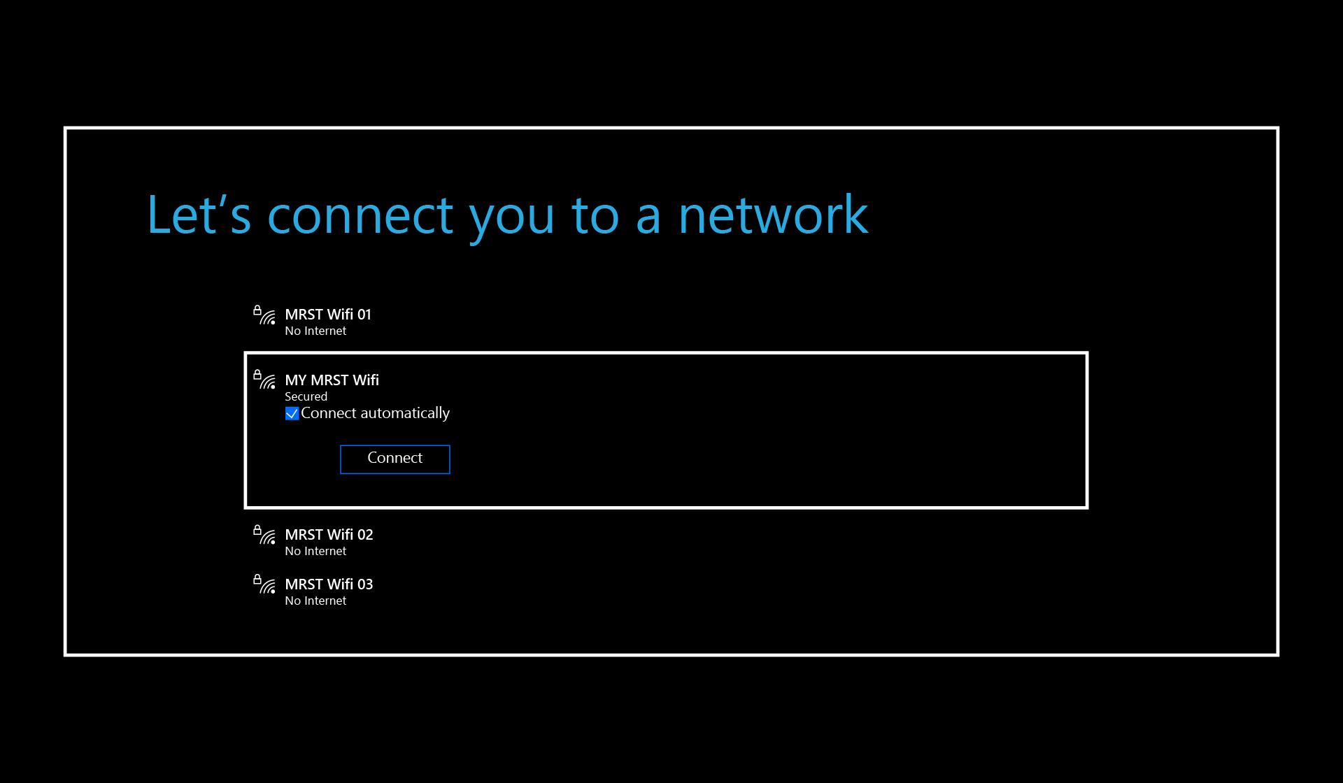 Sambungkan ke Wi-Fi.