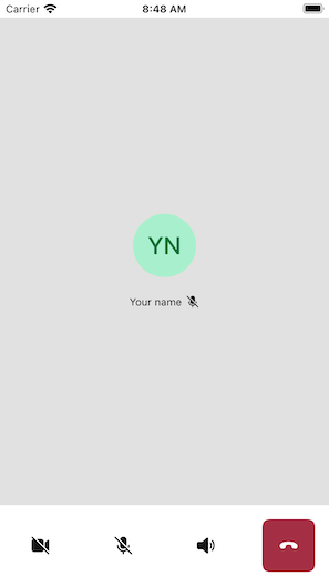 Cuplikan layar yang menampilkan layar utama aplikasi contoh.