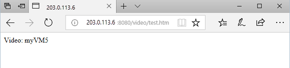 Uji URL video di gateway aplikasi