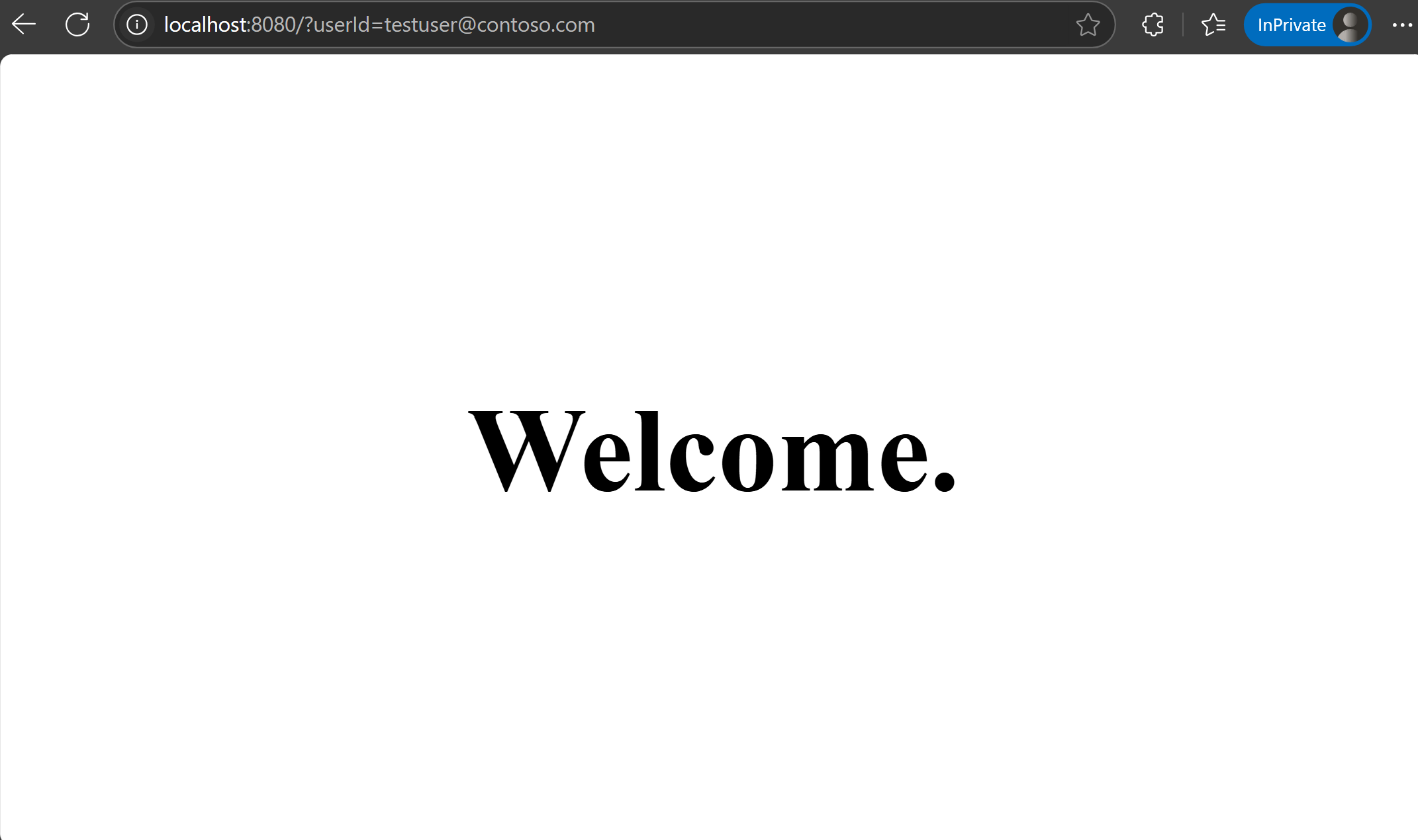 Cuplikan layar aplikasi, memperlihatkan konten default.