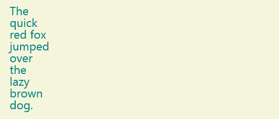 Pemformat Teks menggunakan lebar paragraf minimum