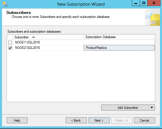 Memasukkan nama untuk database langganan