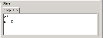 Cuplikan layar panel Status di Penampil Cacat.