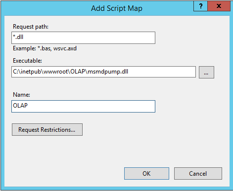Cuplikan layar kotak dialog Tambahkan Peta Skrip