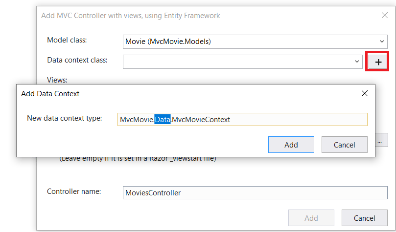 Menambahkan konteks Data