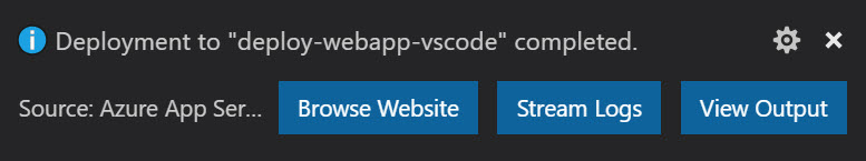 Pesan penyebaran berhasil