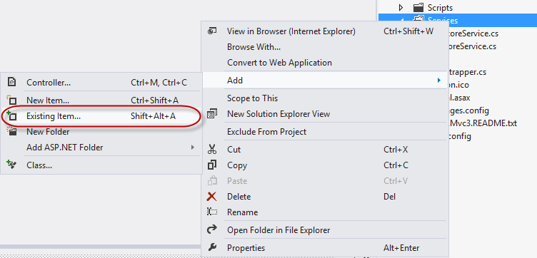 Menambahkan Layanan Pesan dan Antarmuka Layanan