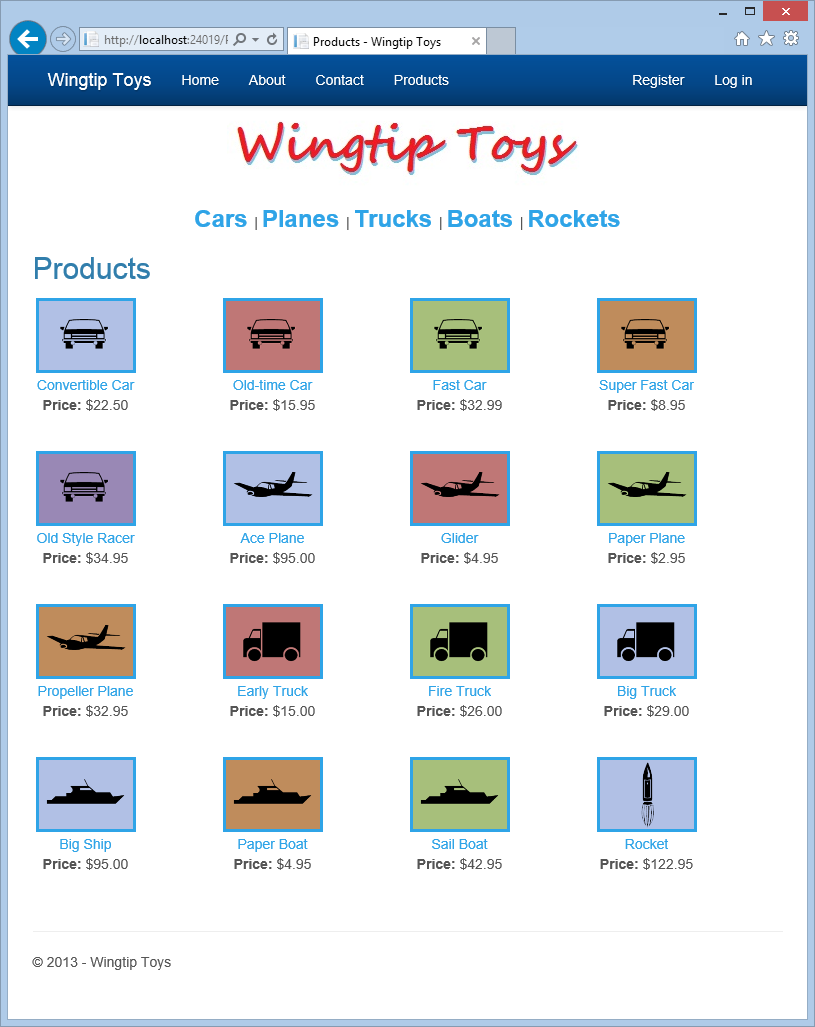 Wingtip Toys - Produk