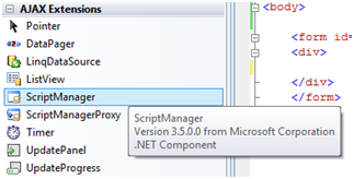Cuplikan layar yang memperlihatkan tab bernama J A X Estensions dan Script Manager dipilih.