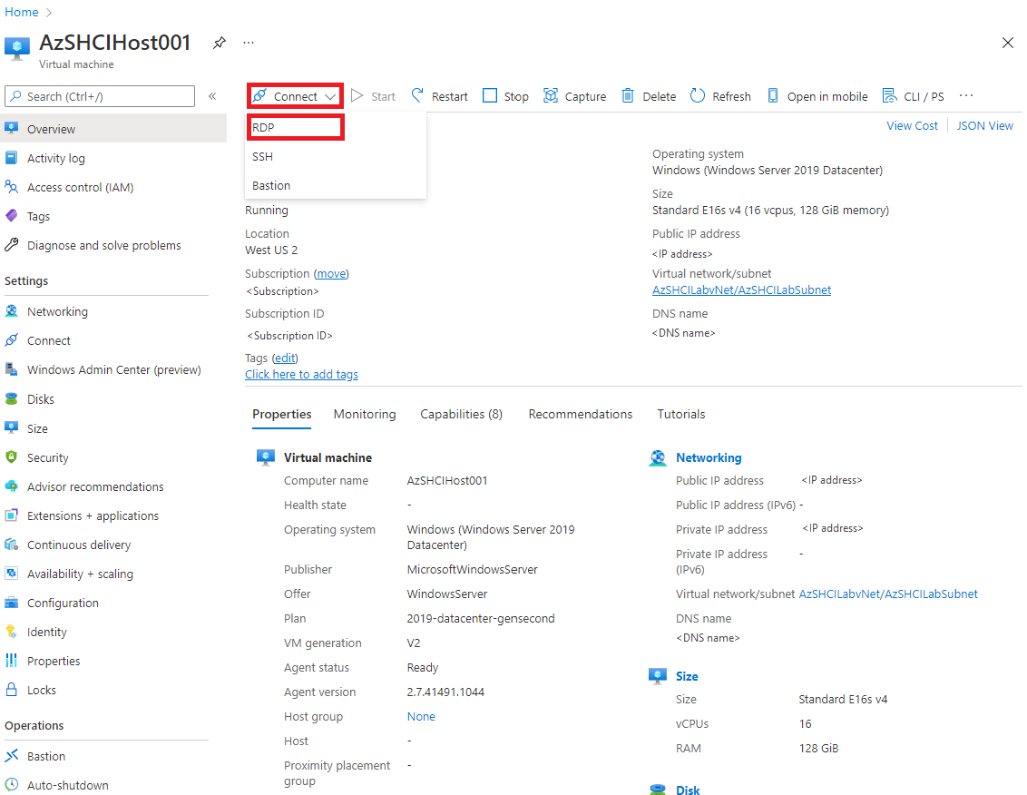 Gunakan desktop jarak jauh untuk terhubung ke VM
