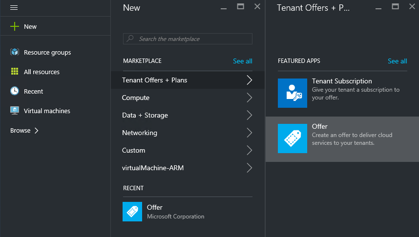 Membuat penawaran baru di portal pengguna Azure Stack Hub